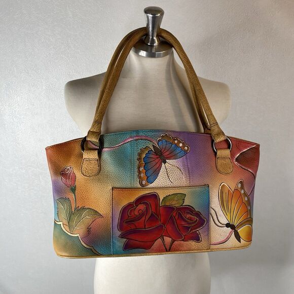 Anuschka Hand Painted Leather Shoulder Bag - Picture 2 of 16